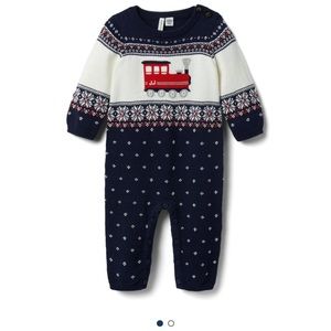 Janie and Jack Fair Isle 1 piece sweater